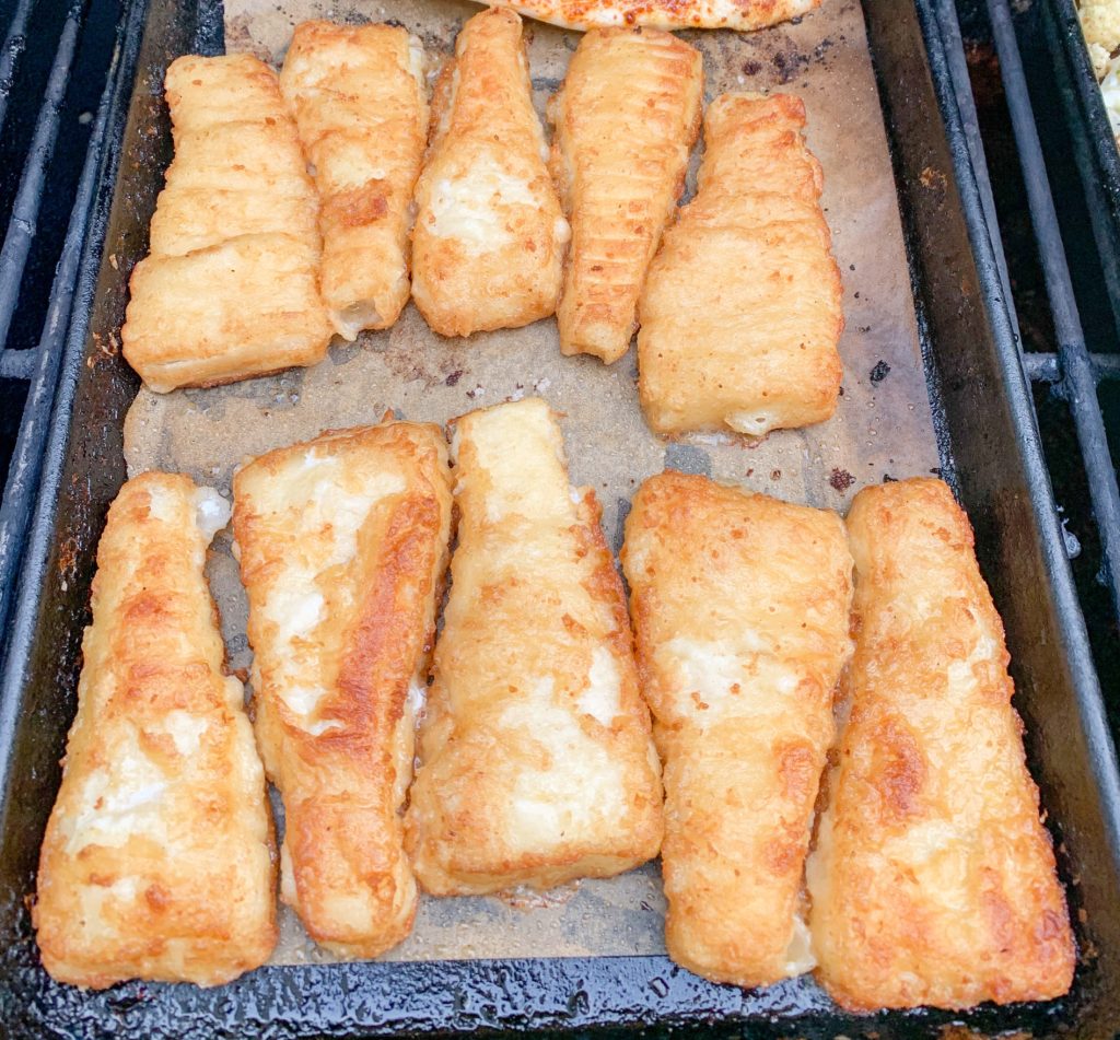 Beer Battered Fish Tacos on the grill - photo