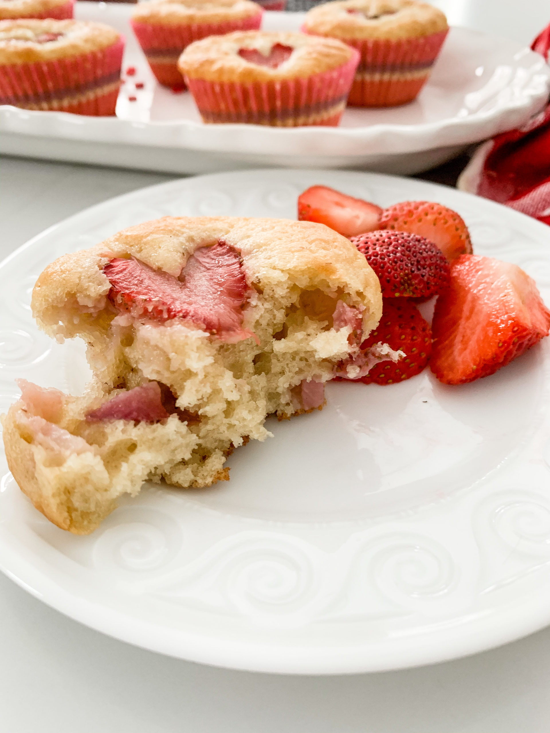Healthy Strawberry Yogurt Muffins - Photo
