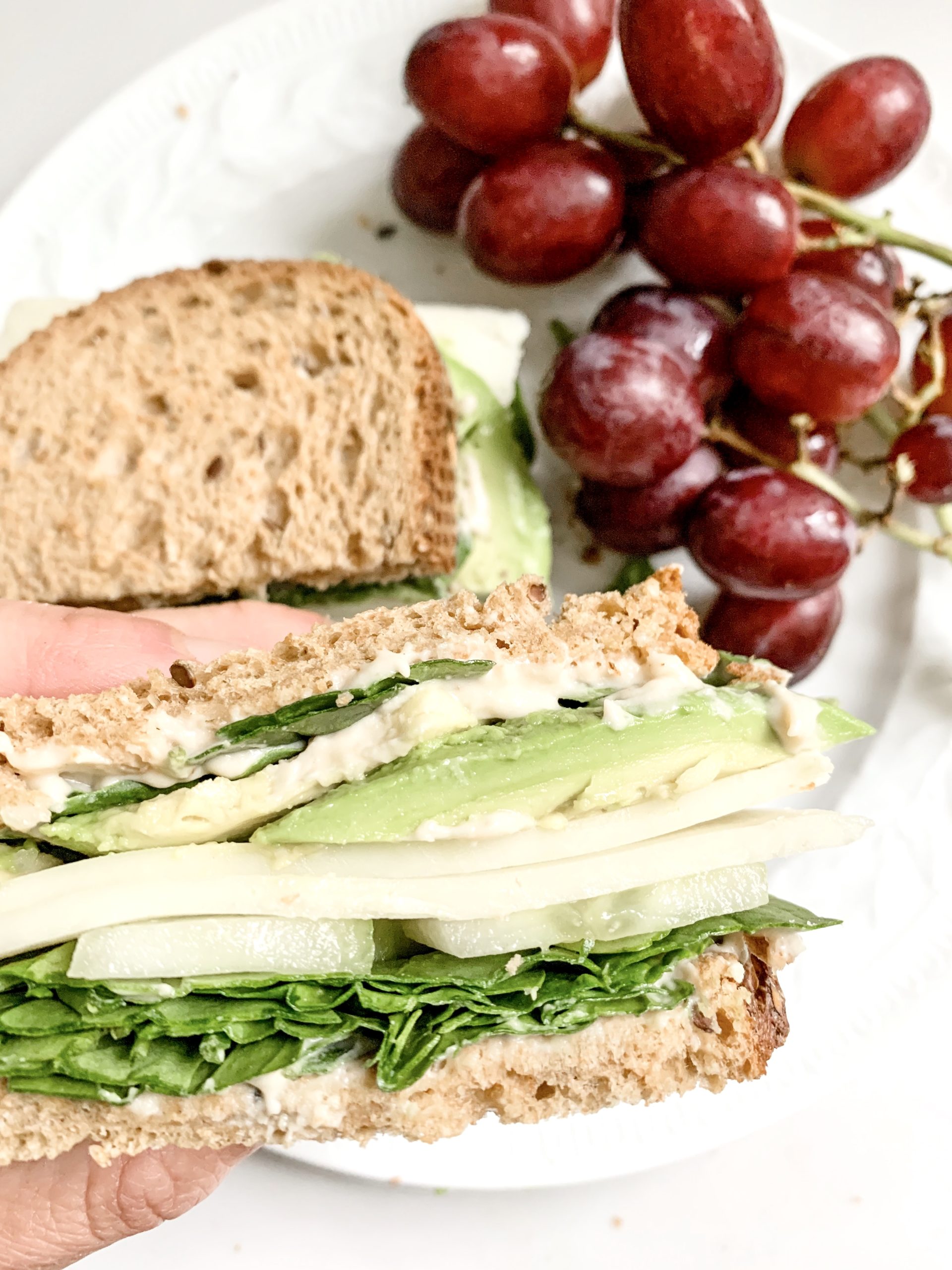 Veggie Hummus and Cheese Sandwich - Photo