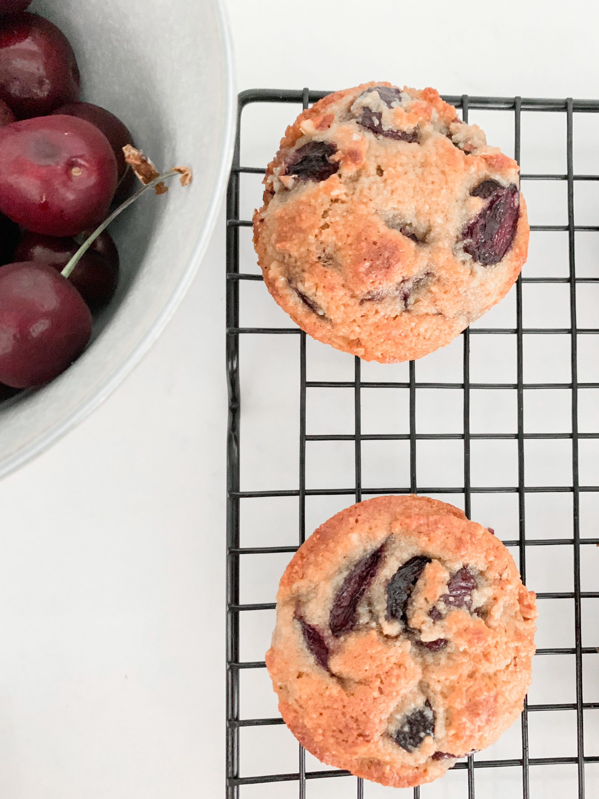 Paleo Gluten Free Cherry Almond Muffins - Photo