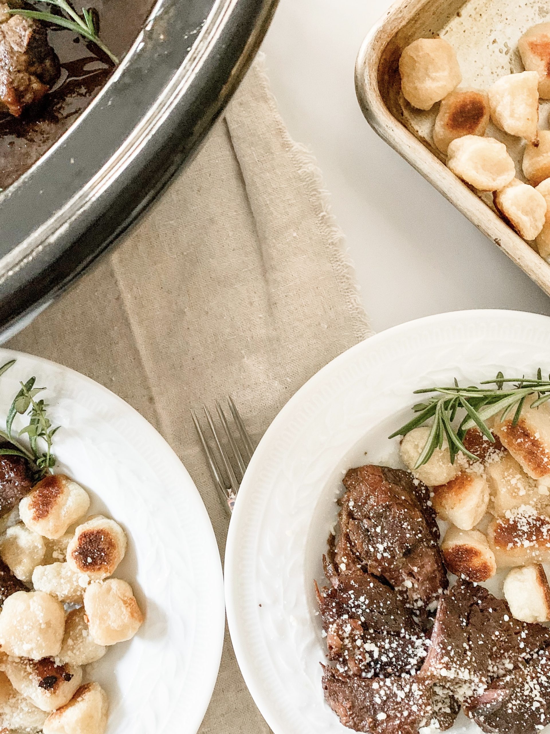 Slow Cooker Red Wine Braised Short Ribs with Gnocchi - Photo