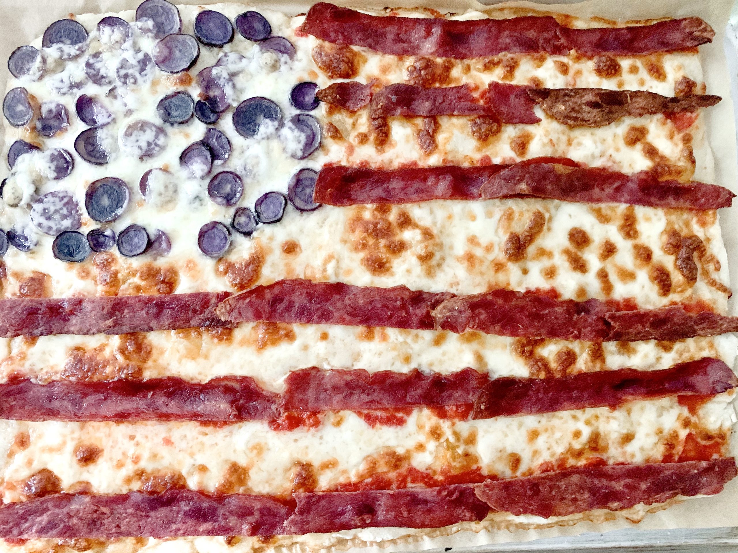 American Flag Pizza - Photo