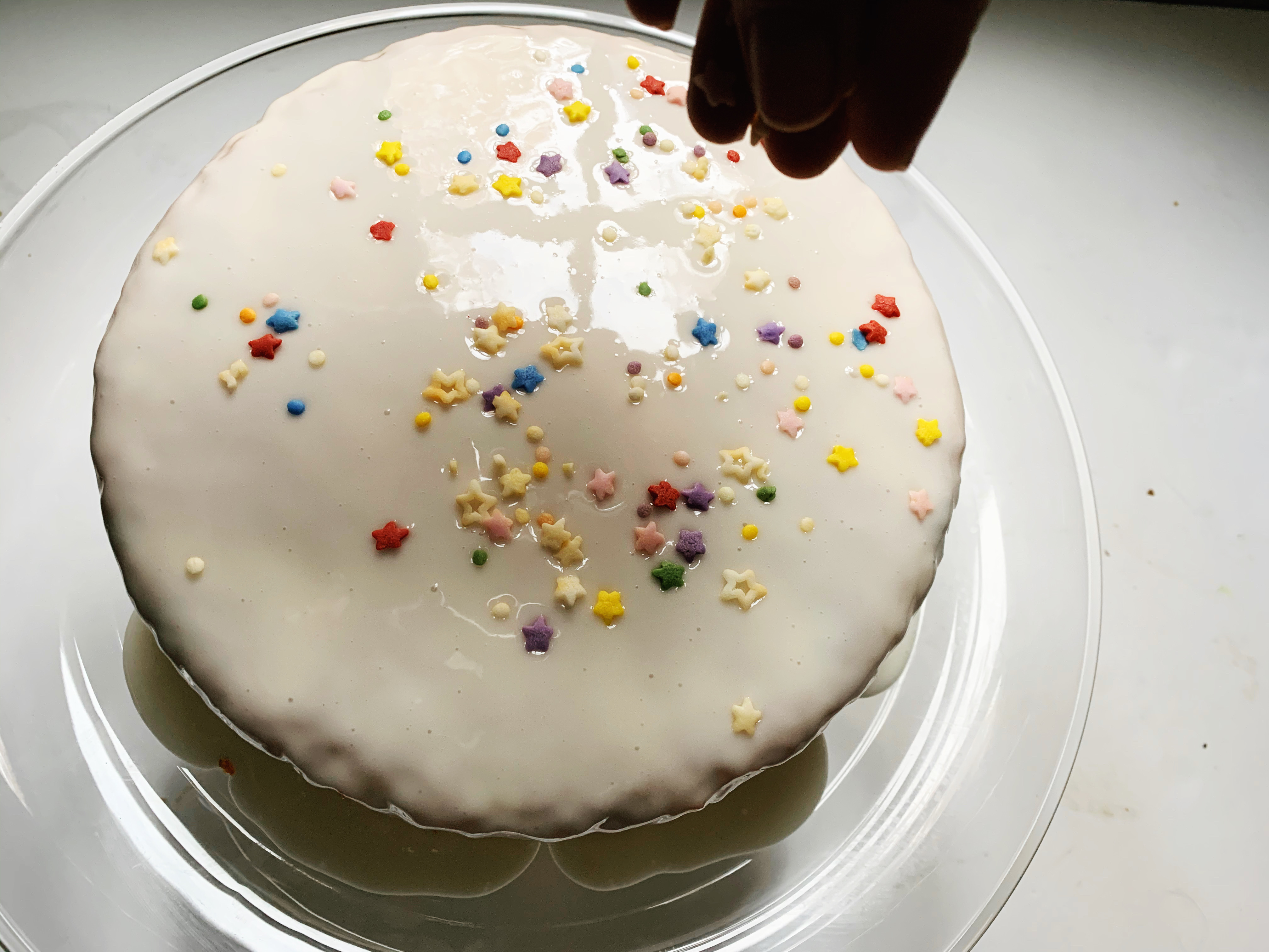 Easy Vanilla Cake with Glaze - photo