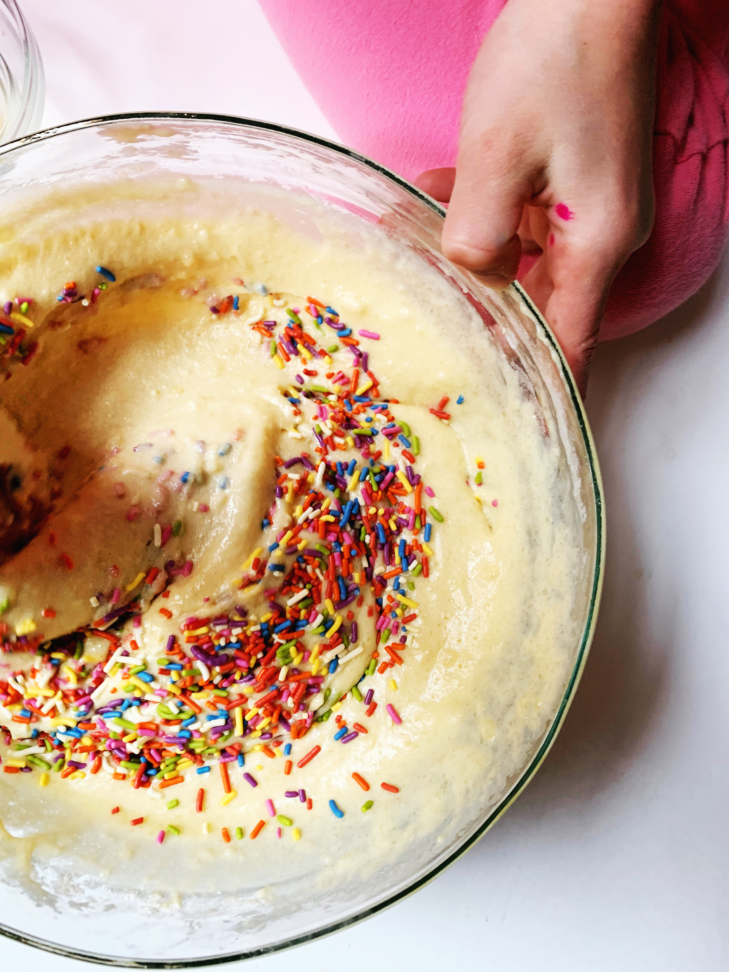 One Bowl Vanilla Funfetti Cake - photo