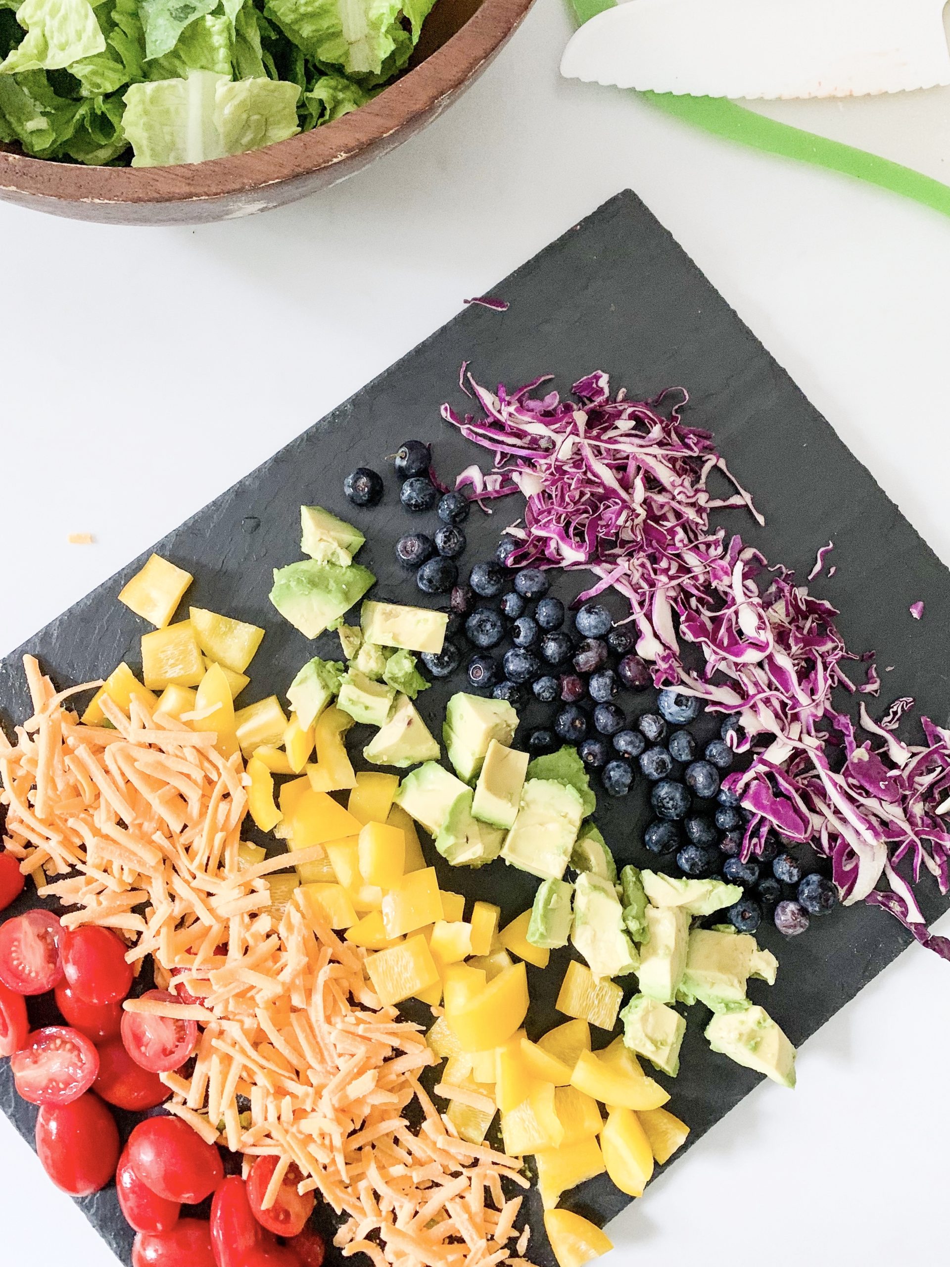 Kid Friendly Chopped Rainbow Salad Recipe - Photo