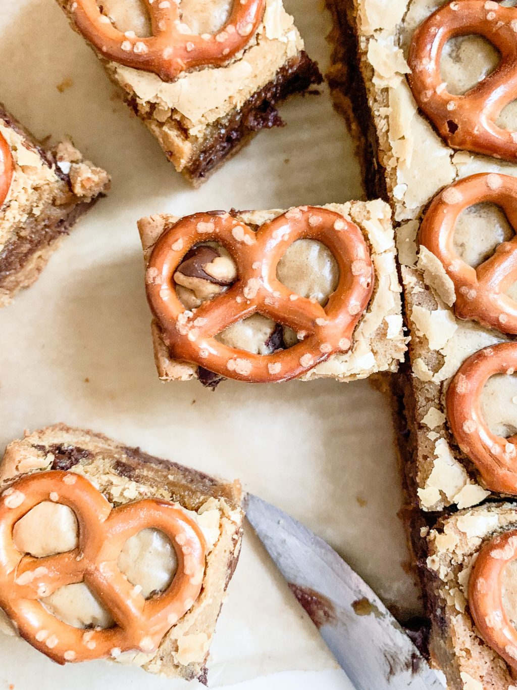 Chocolate Chip Pretzel Blondies - Photo