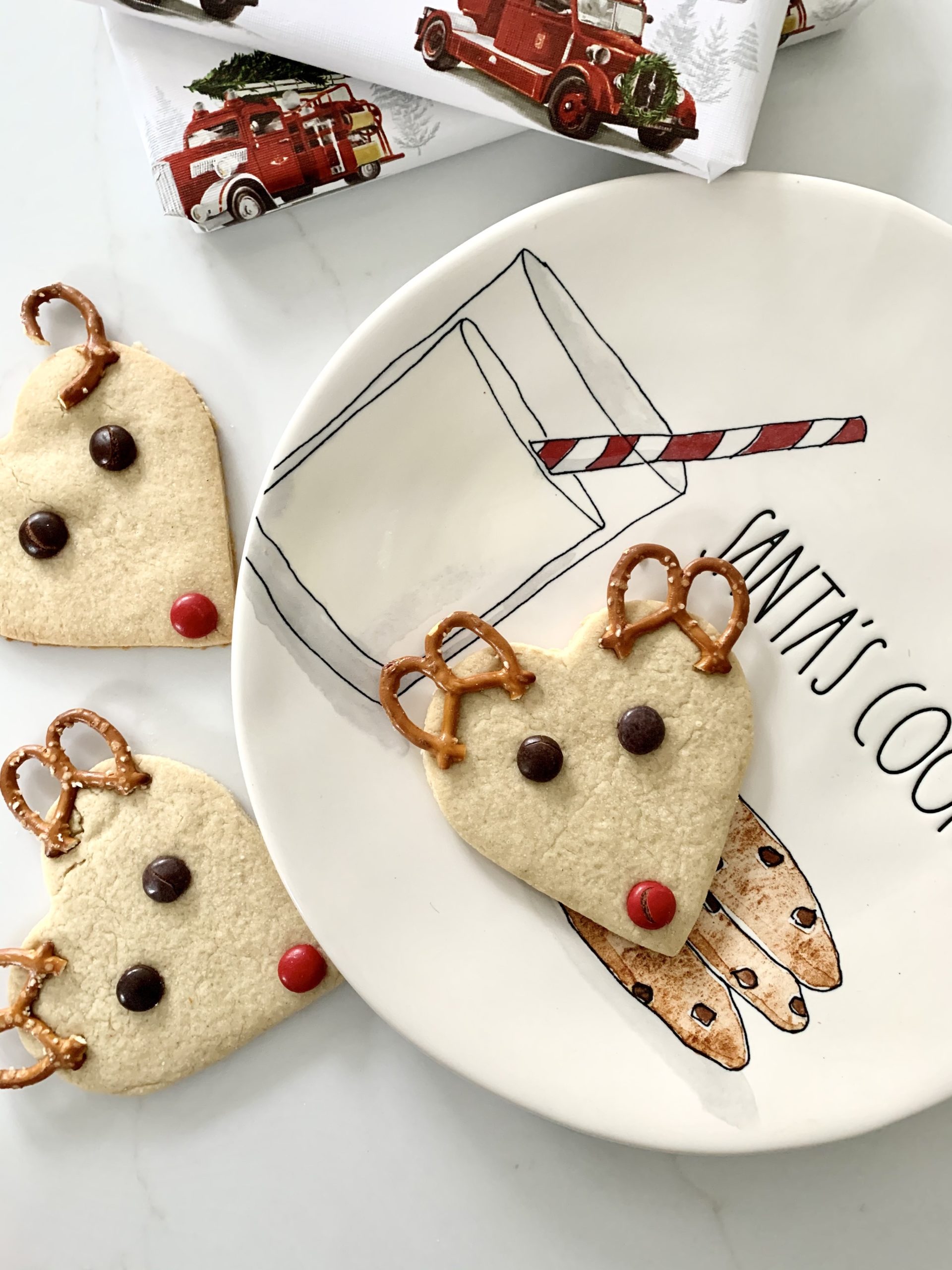 Lightened up Holiday Reindeer Sugar Cookies - Photo