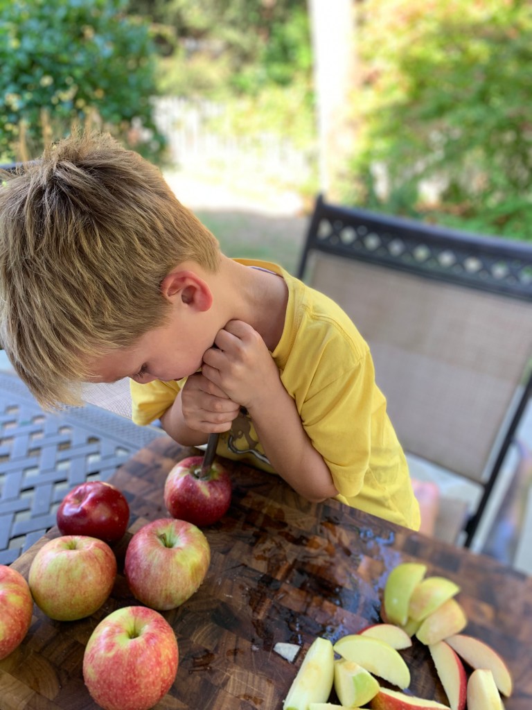 How to core an apple with kids - photo