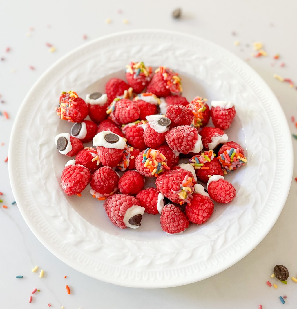 Yogurt Filled Frozen&nbsp;Raspberries