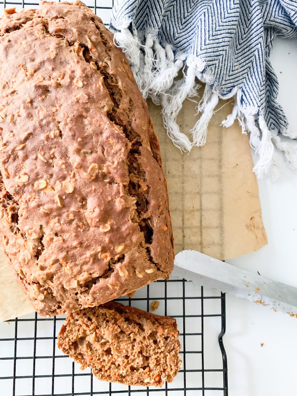 One Bowl Carrot Apple Bread {No Sugar Added}