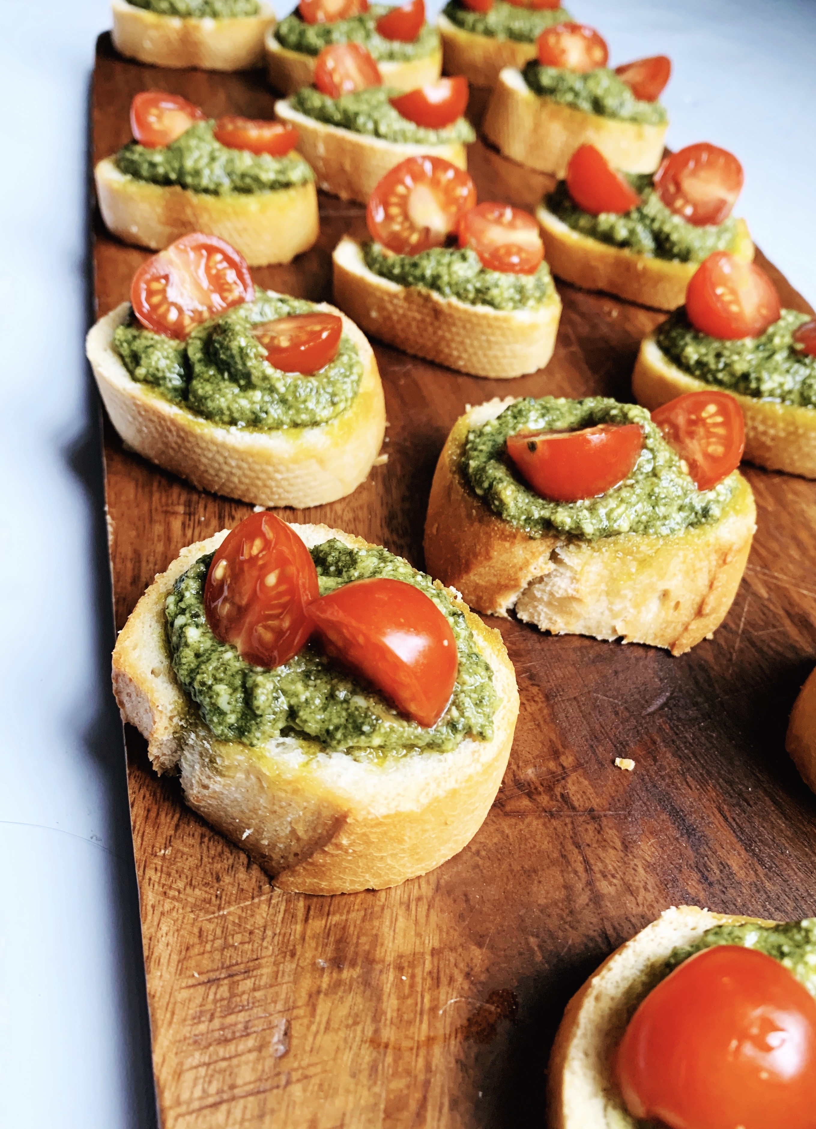 Easy Pesto Crostini Appetizer - Photo