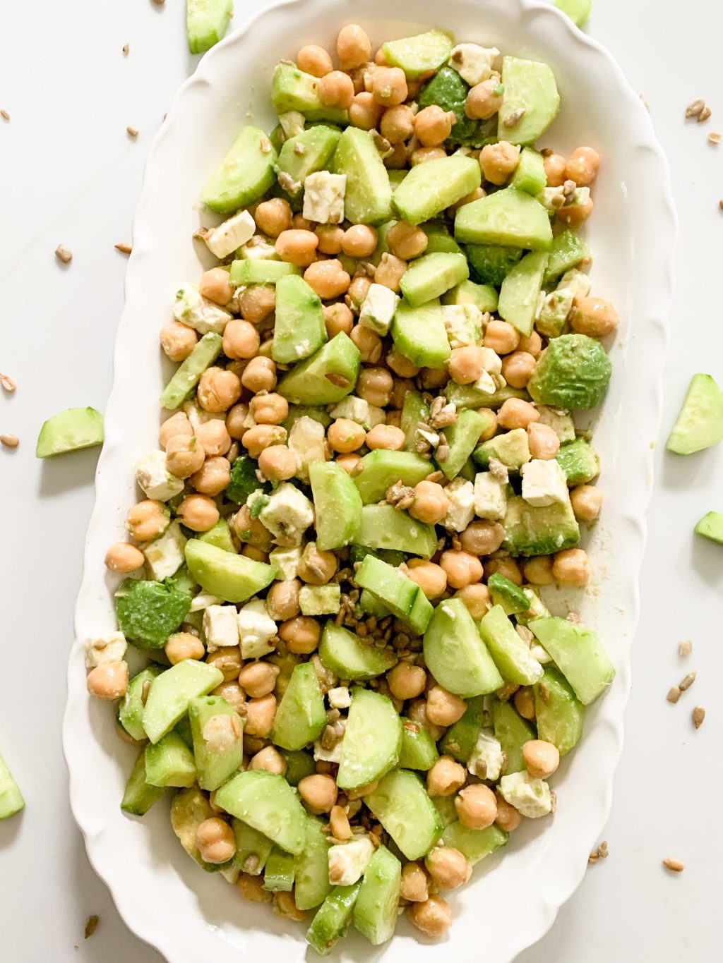 Cucumber Chickpea & Feta Salad