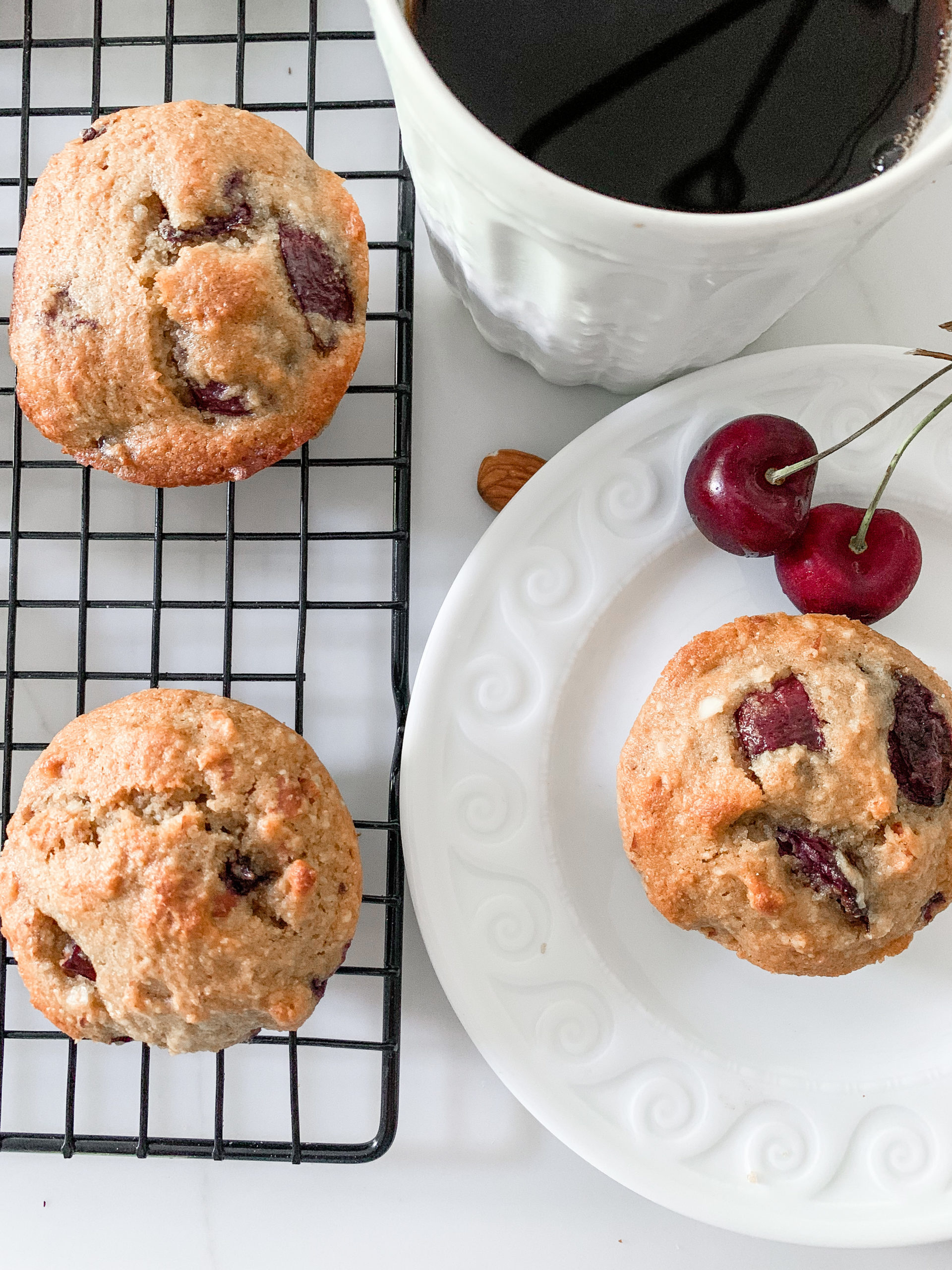 Paleo Cherry Almond Muffins - Photo