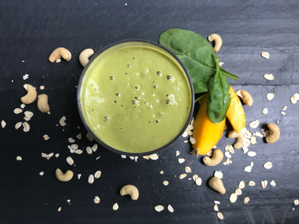 Spinach Mango Cashew Lactation Smoothie