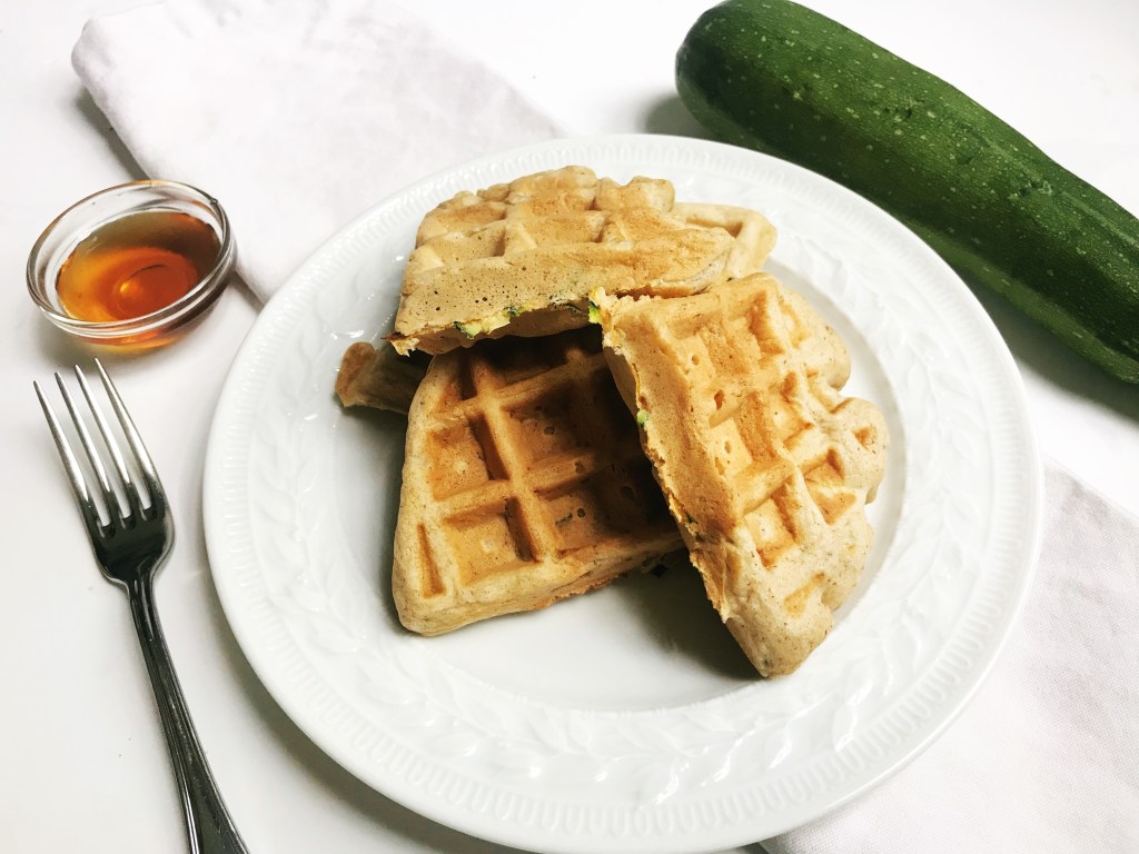 whole grain zucchini waffle recipe that can be made gluten and dairy free