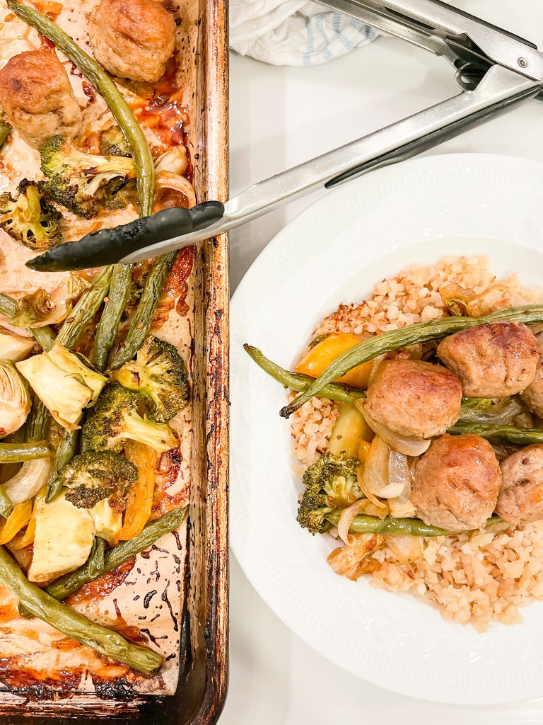 Short Cut Teriyaki Meatball Sheetpan Meal - photo