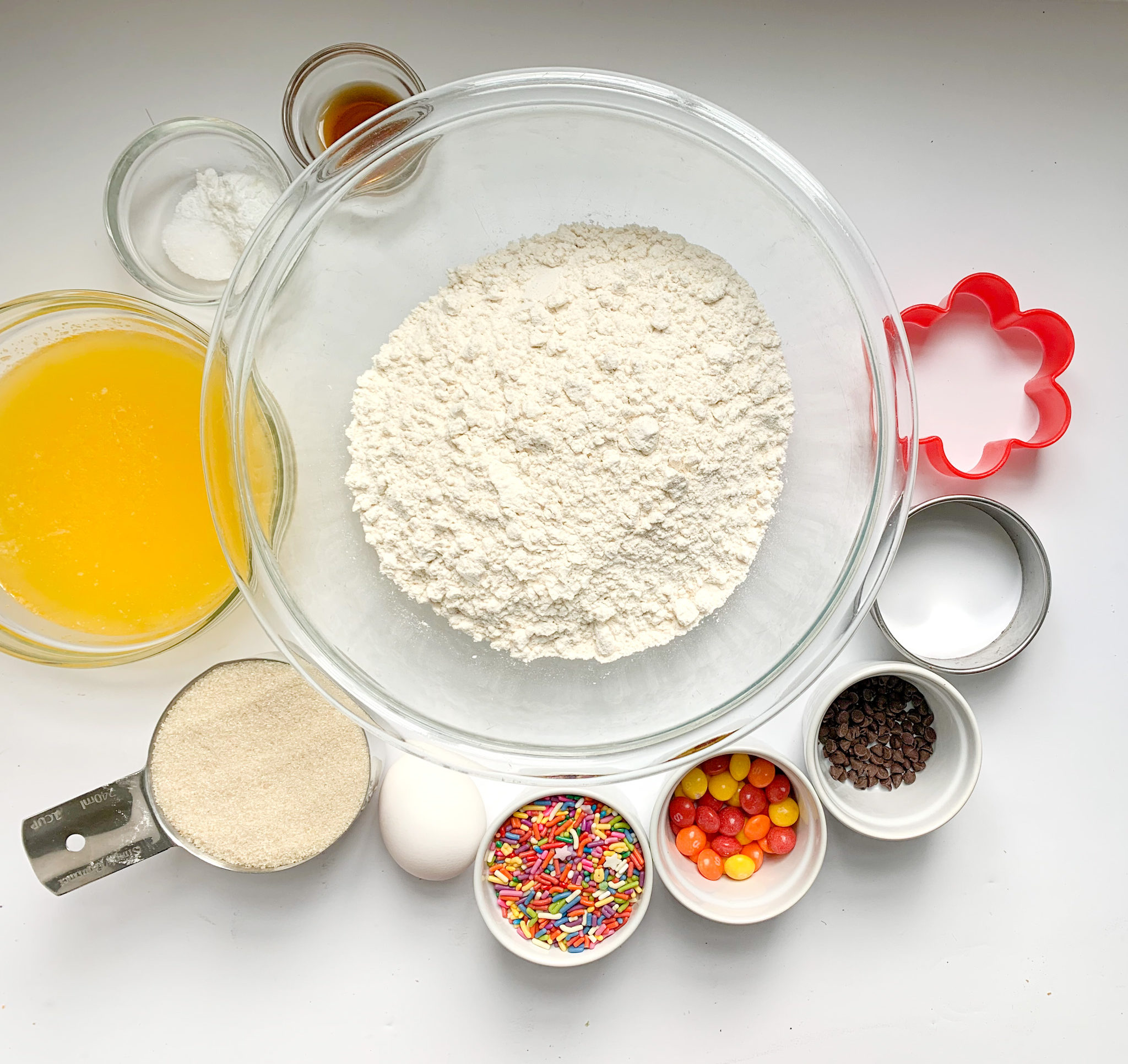Ingredients & Tools Needed to Make Bunny & Butterfly Cookies - Photo