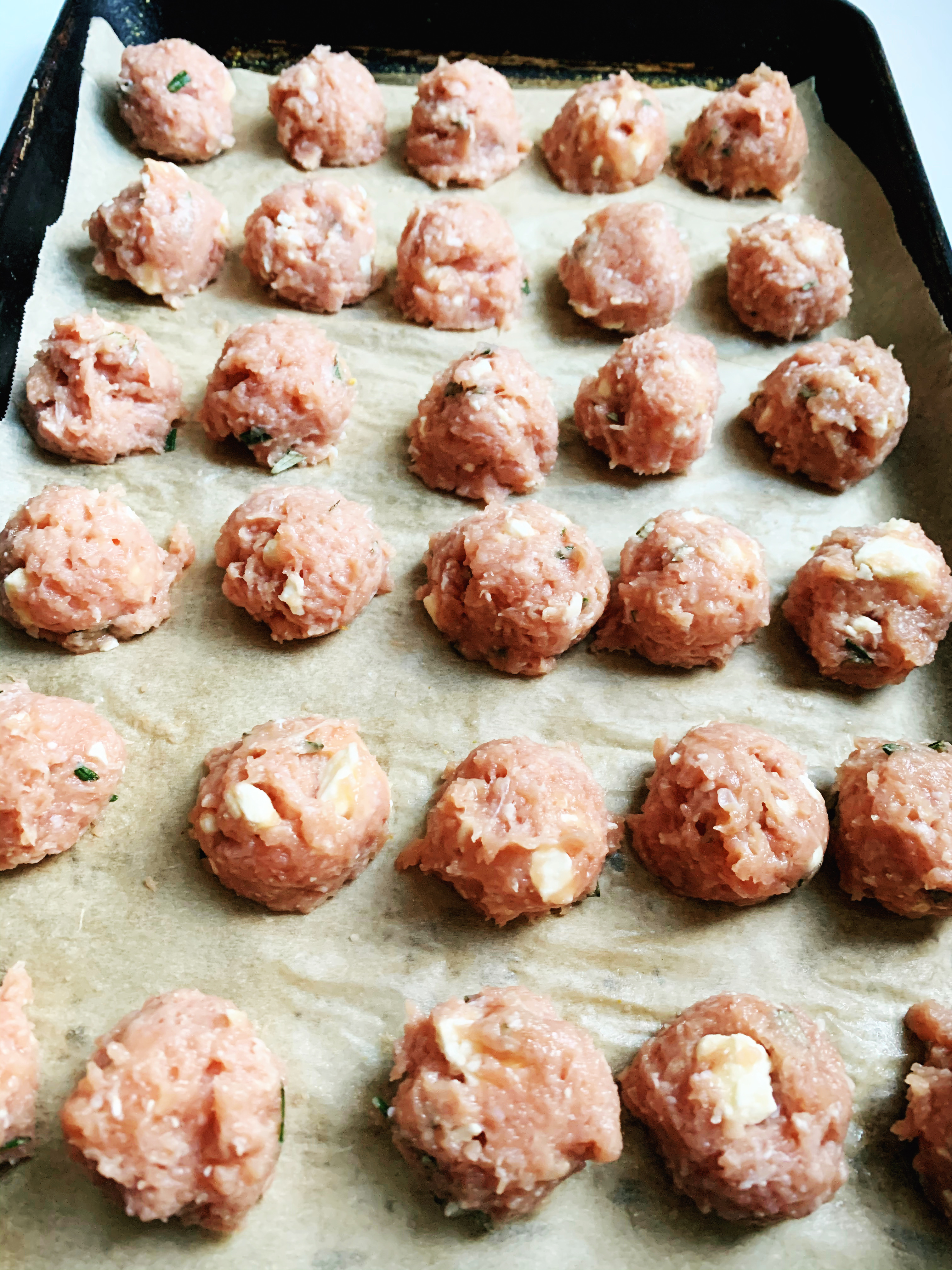 Easy Feta and Rosemary Mini Meatballs - photo