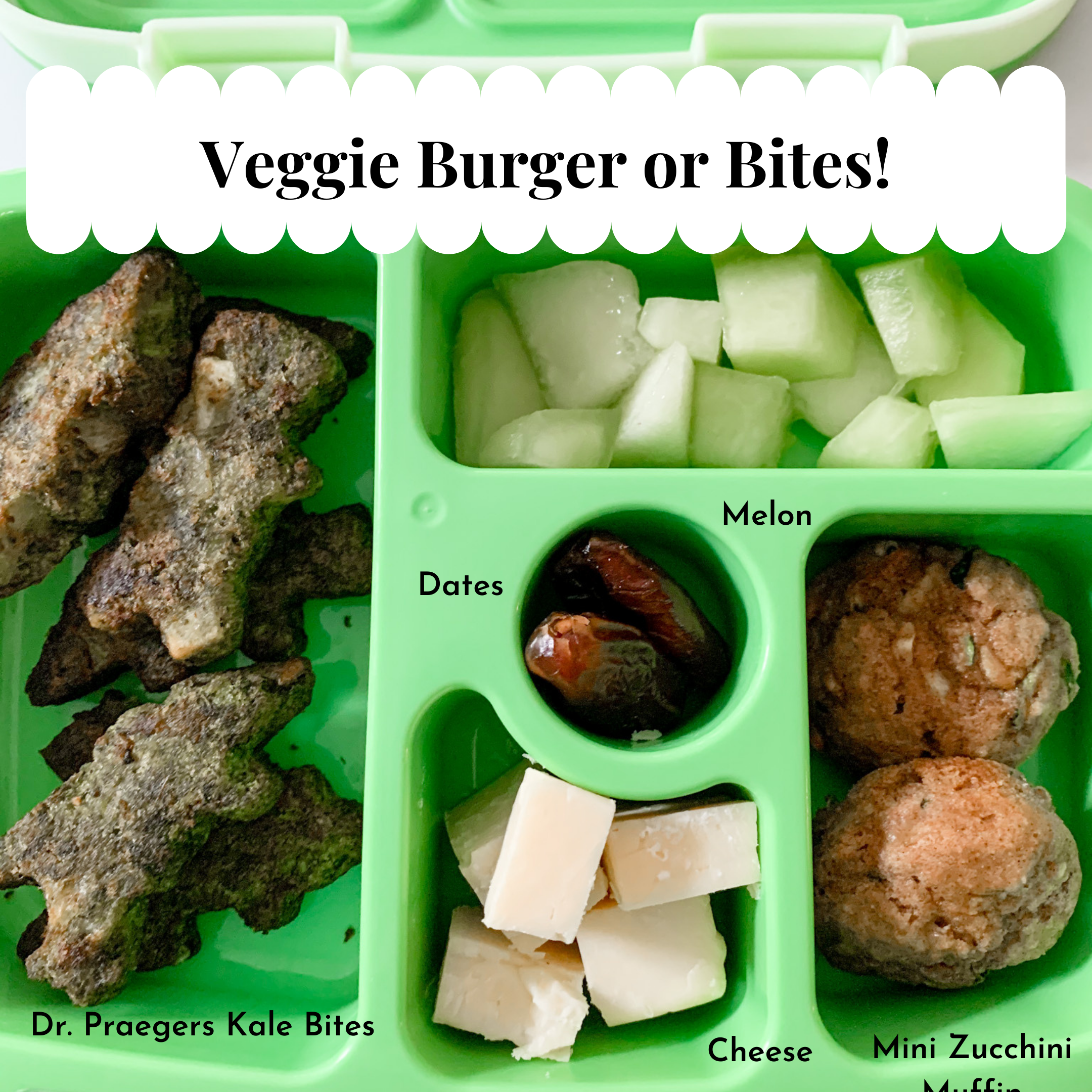 Veggie Burger Bites kids lunch - Photo