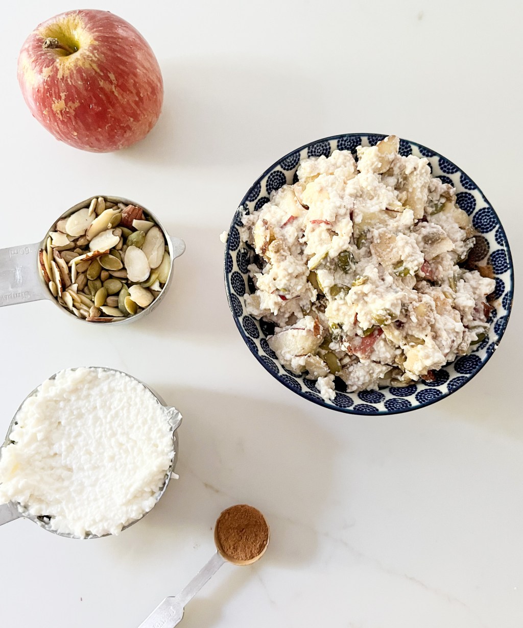 Apple Cinnamon Cottage Cheese Breakfast Bowl