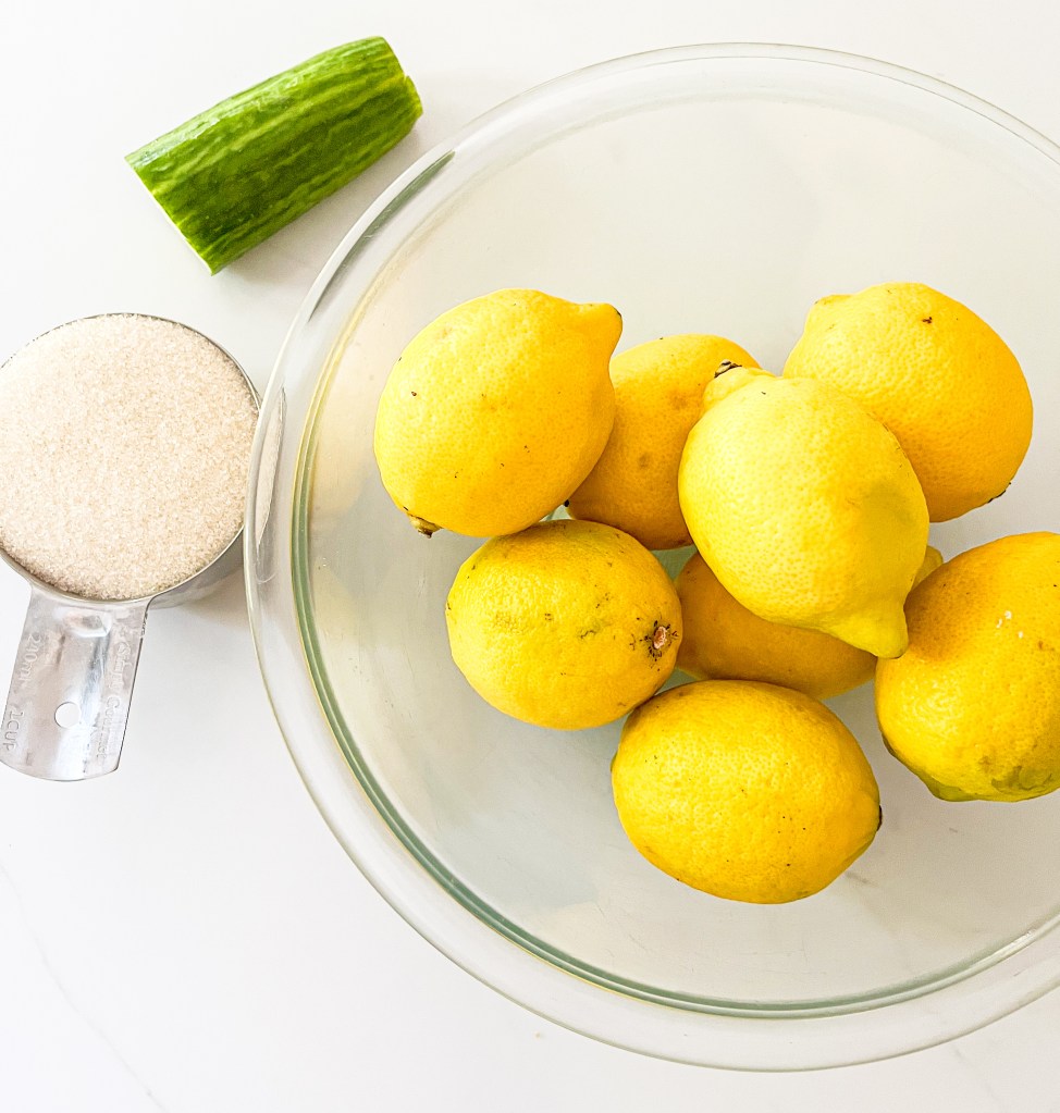 Homemade Cucumber Lemonade Ingredients - Photo
