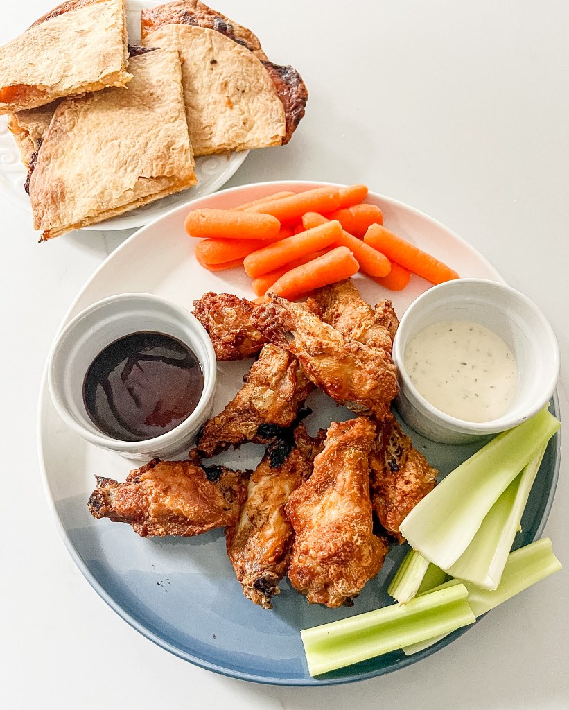 Air Fryer Wings Family Dinner - Photo